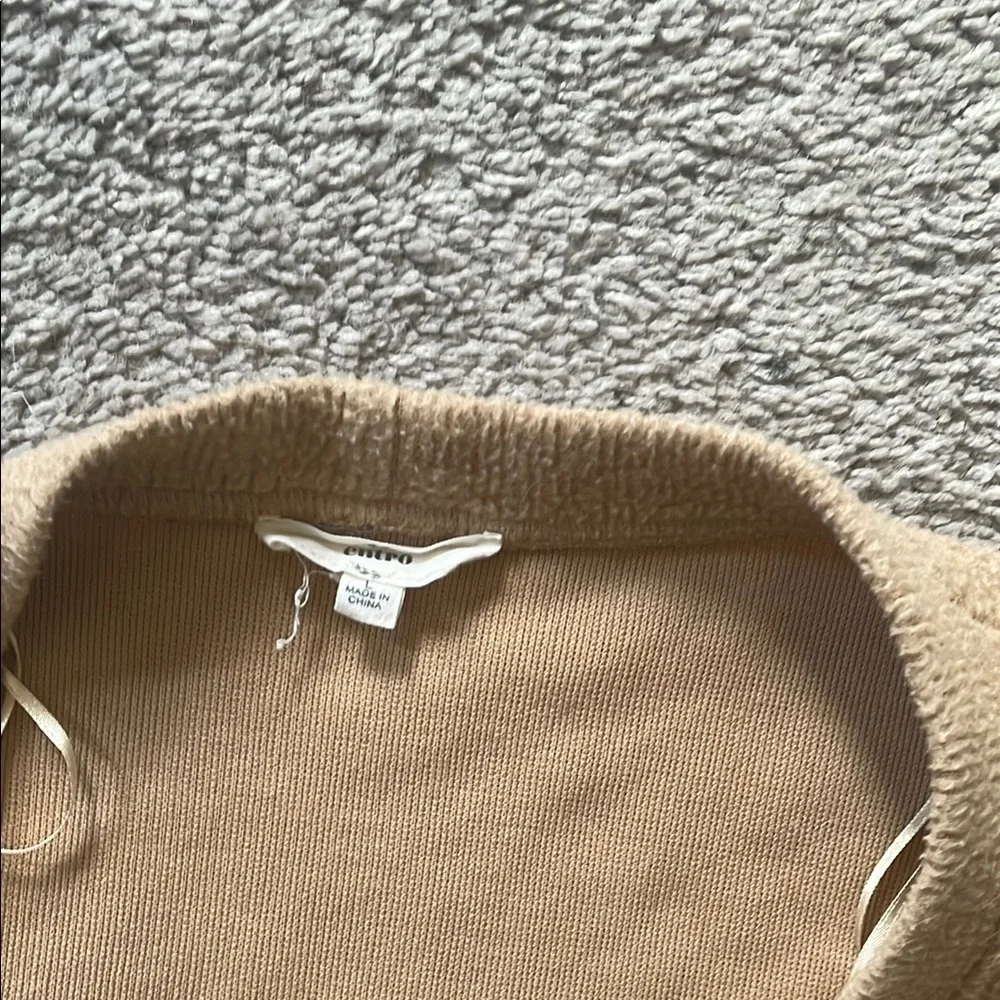 Vici Stylish Tan and Gray Women's Sweater - Picture 4 of 4